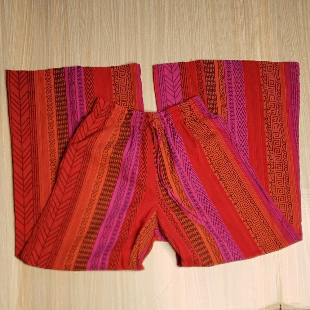 Srishti Womens Wide Leg Elastic Waist Pants Small